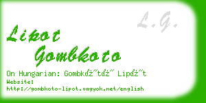 lipot gombkoto business card